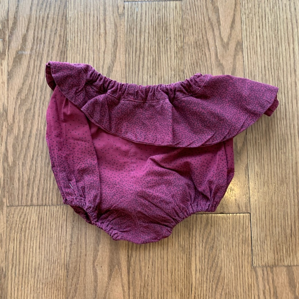 Motoreta baby girl skirt bloomers 12M burgundy